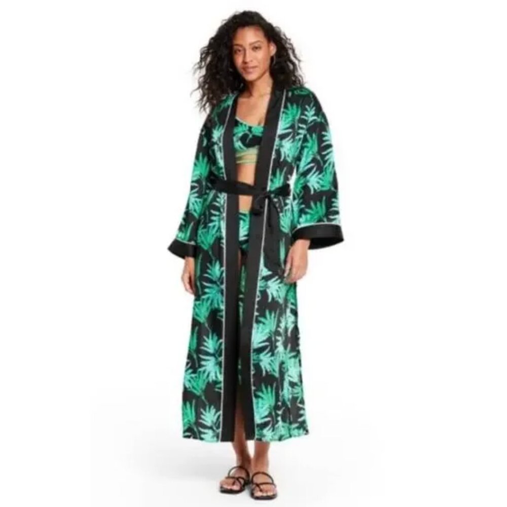 Fe Noel x Target Feathered Palm Print Cover Up Robe